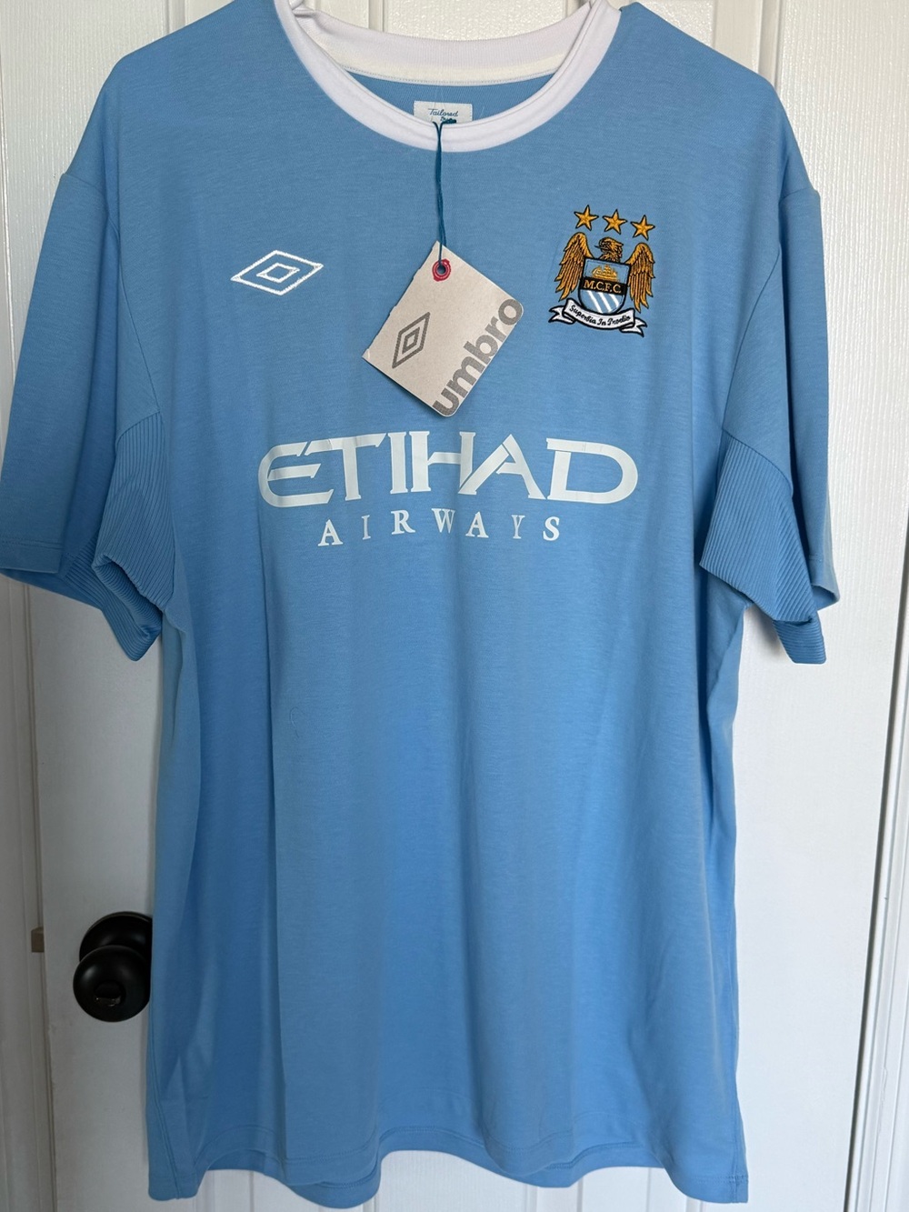 Manchester City Home Shirt 2009-2010 Soccer Tevez #32  SIZE XXL NWT Authentic